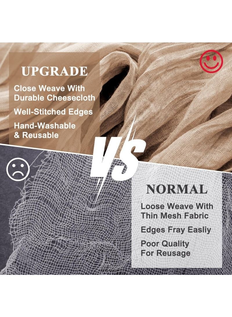 Cheesecloth Table Runner, 90 x 400 cm Boho Gauze Table Decor, Translucent Tablecloth for Wedding Reception Bridal Shower Party Decoration Table Centerpiece - Image 4